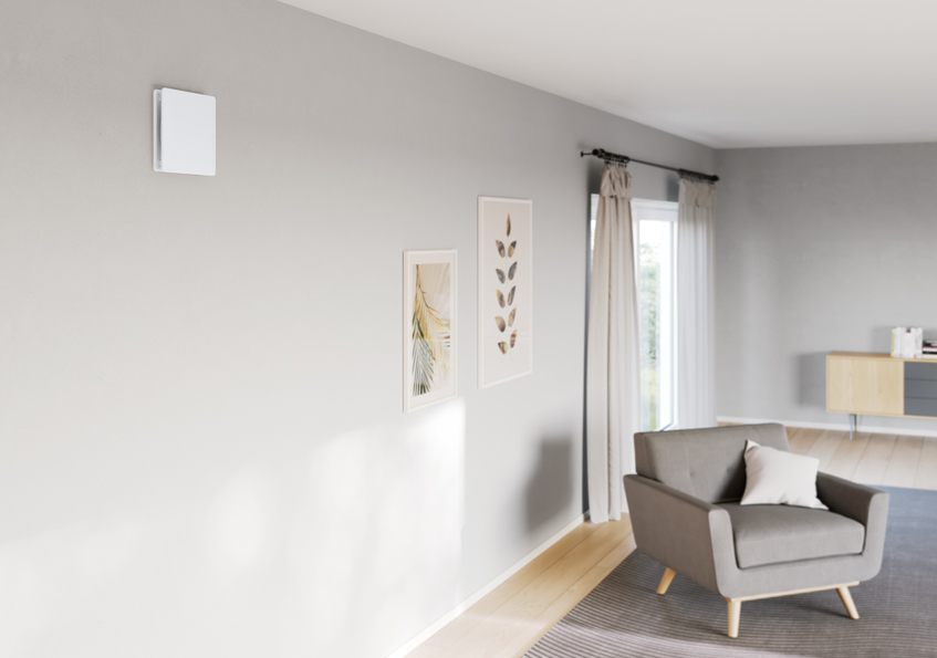 Lüftungsanlage im Wohnzimmer