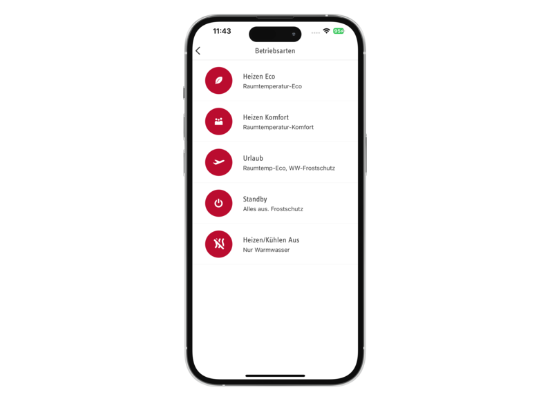 STIEBEL ELTRON Regelung / Energiemanagement MyStiebel-App Android